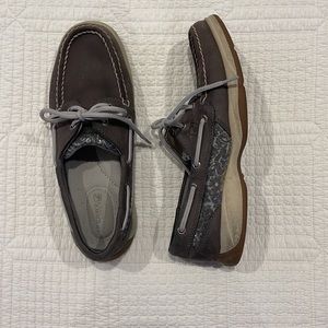 Sperry gray top slider boat shoes - womens size 7M